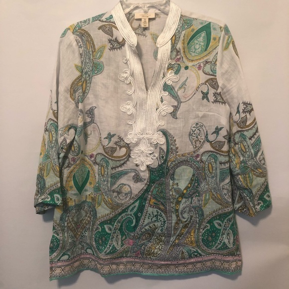 Charter Club Tops - Charter Club Luxury Linen Tunic (M)